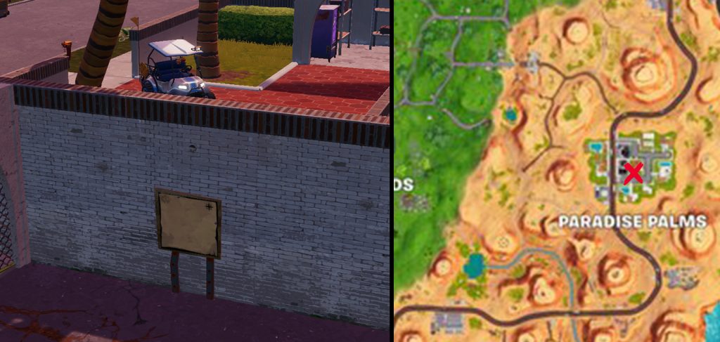 Fortnite Stagione 8 Guida Cerca La Mappa Del Tesoro A Palmeto - una volta consultata la mappa dovrete quindi recarvi nel punto indicato per ottenere la stella della battaglia nascosta in questo caso il luogo designato